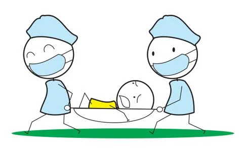 Emergency patient Stock Illustration