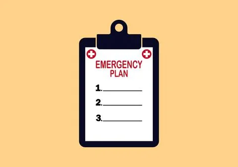 Emergency plan Иллюстрация