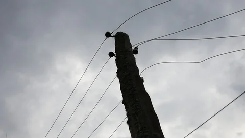 Emergency pole, silhouette Stock Footage 118310090