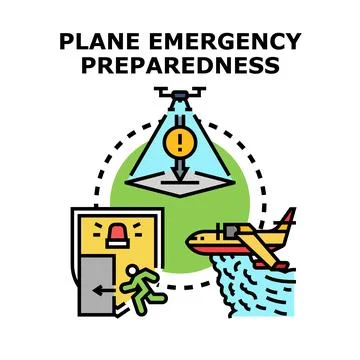 Emergency preparedness plan protecting safety and rapid response Illustrazione stock
