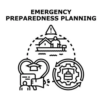 Emergency preparedness planning securing future safety concepts Иллюстрация