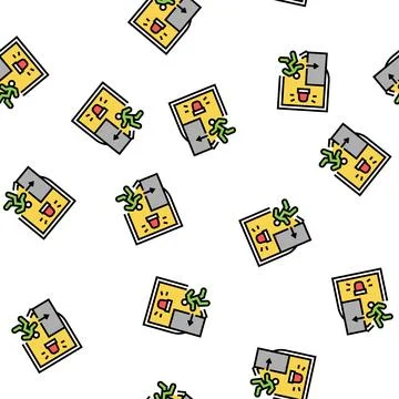 Emergency preparedness vector seamless pattern Stockillustratie