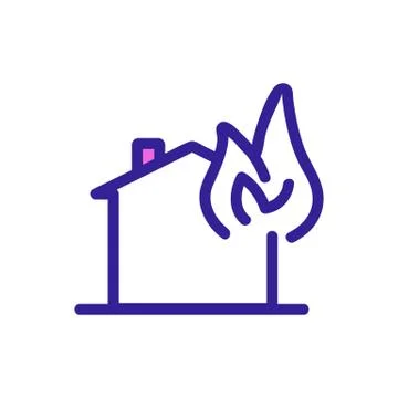 Emergency protection icon vector. Isolated contour symbol illustration Stock Illustration