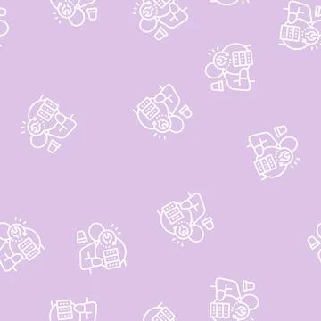Emergency recovery line seamless pattern 스톡 일러스트
