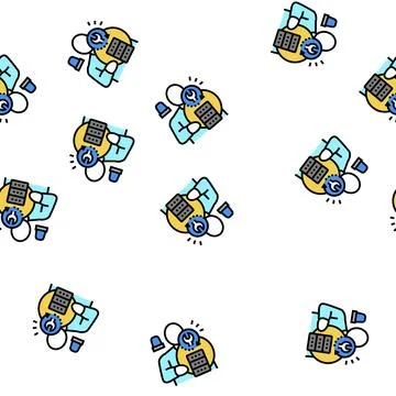 Emergency recovery vector seamless pattern Stock Illustration