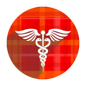 Emergency red flat icon isolated. Stock-Illustration