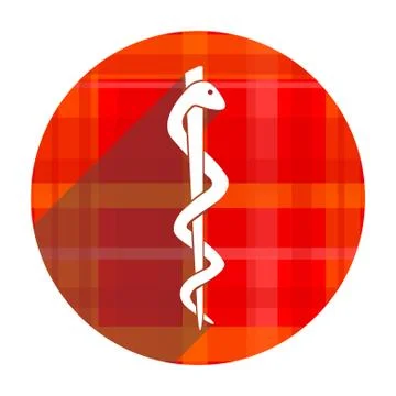 Emergency red flat icon isolated. 库存插图