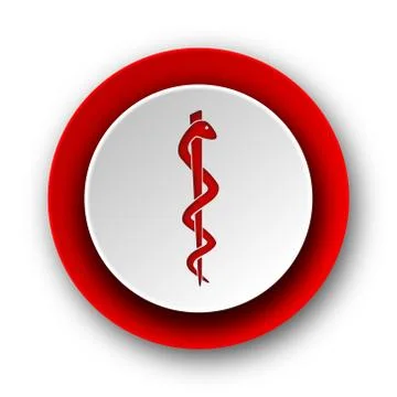 Emergency red modern web icon on white background. 库存插图