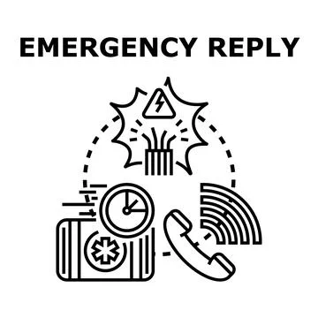 Emergency reply service providing immediate help concept Stock Illustration