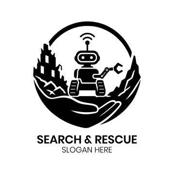 Emergency Rescue Bot Logo Stock Illustration