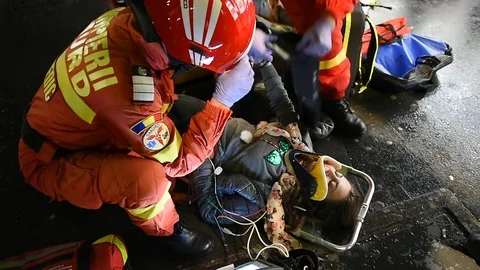 Emergency rescue team in action during Vigorous Warrior 스톡 동영상 108434147