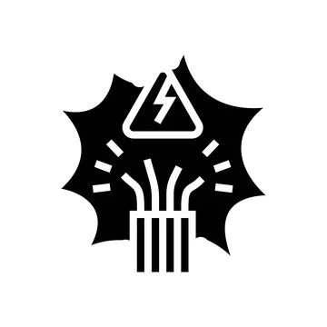 Emergency response electric grid glyph icon vector illustration Stock Illustration