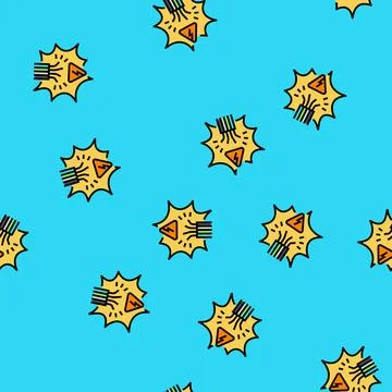 Emergency response electric grid vector seamless pattern Illustrazione stock