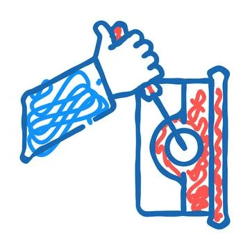 Emergency response electric icon doodle illustration Stock Illustration