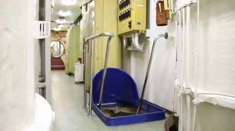 Emergency response exercises on a submarine Stock Footage 64946331