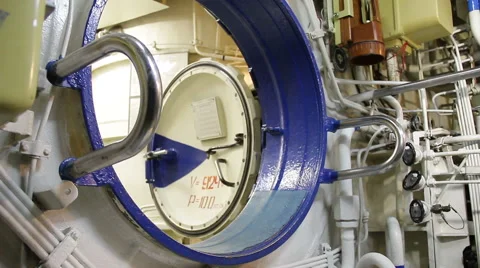 Emergency response exercises on a submarine Stock-Footage 64946920