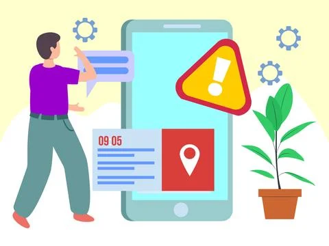 Emergency Response Plan Concept Illustration Style Stock Illustration
