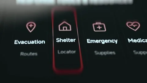 Emergency Response Service Selector Security Operations Dashboard Stock Footage 340127646