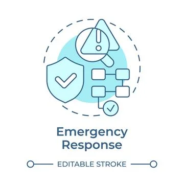 Emergency response soft blue concept icon Stock Illustration