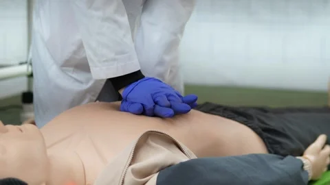 Emergency response training session, Team of healthcare providers executing Stock Footage 324683624