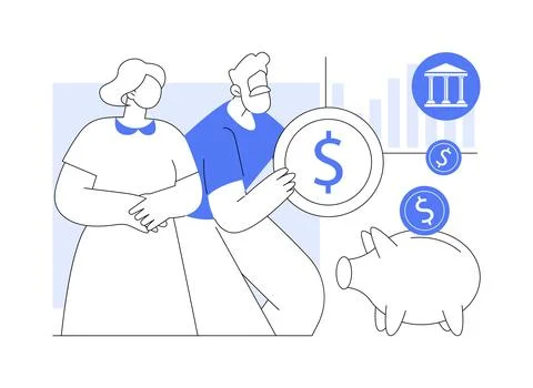 Emergency Retirement Fund abstract concept vector illustration. Stock-Illustration