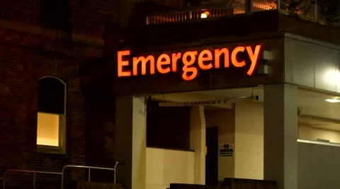 Emergency Room, Night Stock Footage