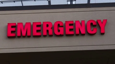 Emergency room sign Stock Footage 71964990