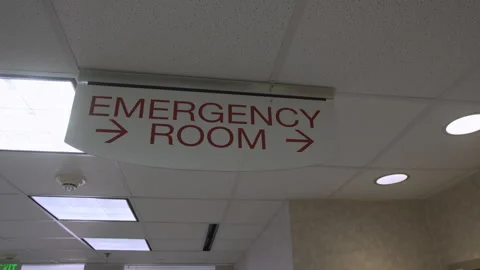 Emergency Room Sign Inside Emergency Room at Hospital Stock Footage 276343534