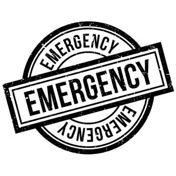 Emergency rubber stamp Stock Illustration