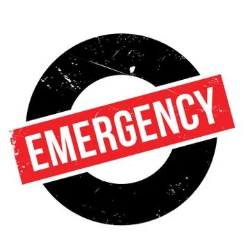 Emergency rubber stamp Stock Illustration