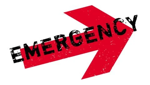 Emergency rubber stamp Stock Illustration