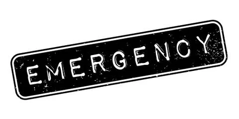 Emergency rubber stamp Stock Illustration
