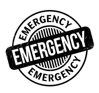 Emergency rubber stamp Stock Illustration
