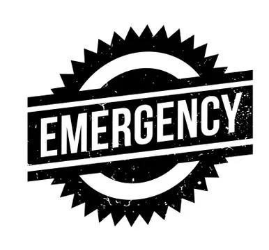 Emergency rubber stamp Stock Illustration
