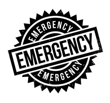 Emergency rubber stamp 스톡 일러스트