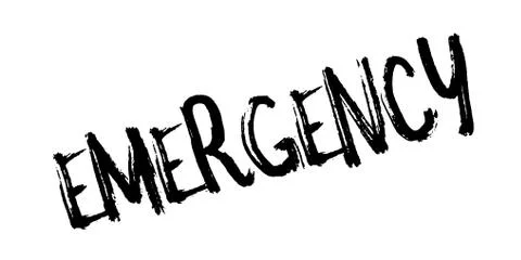Emergency rubber stamp Stock Illustration