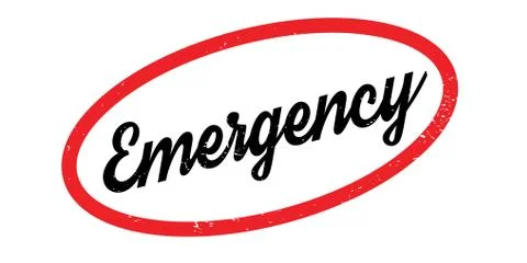 Emergency rubber stamp Stock Illustration