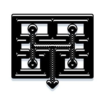 Emergency safety pull cord fire alarm mechanism Stock Illustration