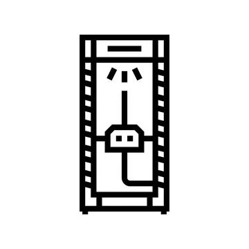 Emergency safety shower engineer line icon vector illustration Stock Illustration