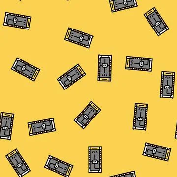 Emergency safety shower engineer vector seamless pattern Illustrazione stock