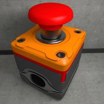 Emergency Safety Stop Switch Button ~ 3D Model #96424782