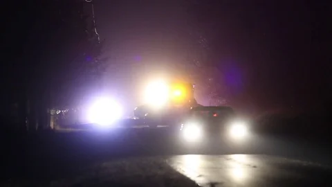 Emergency Scene At night Stock-Footage 73896979