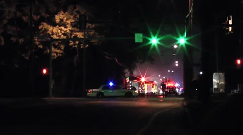 Emergency Scene at Traffic Intersection Video stock 38105378