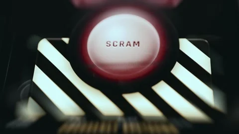 Emergency SCRAM Button Close Up Stock Footage 338335774