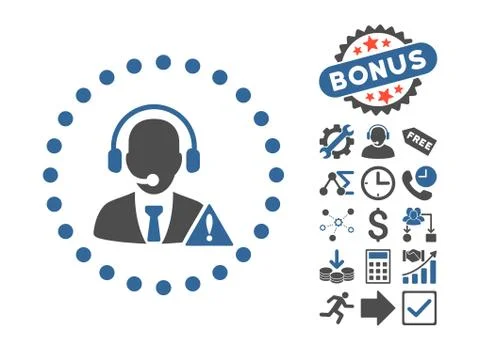 Emergency Service Flat Vector Icon With Bonus Stock Illustration