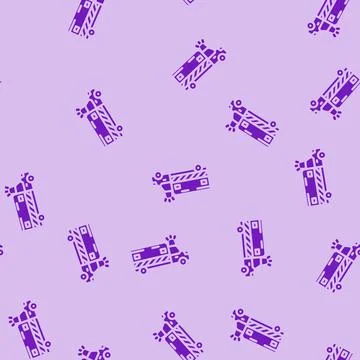 Emergency services alert glyph vector seamless pattern Stock-Illustration