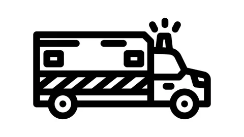 Emergency services alert line icon animation Stock Footage 326762630