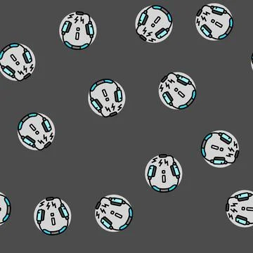 Emergency services alert vector seamless pattern Stock Illustration