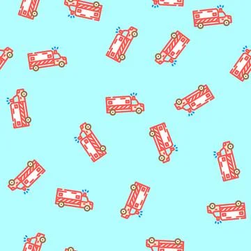 Emergency services alert vector seamless pattern Stockillustratie