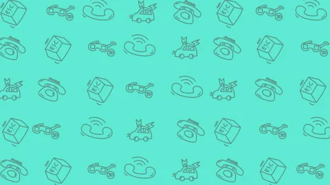 Emergency services icons seamless loop animation on green background 스톡 동영상 328554369